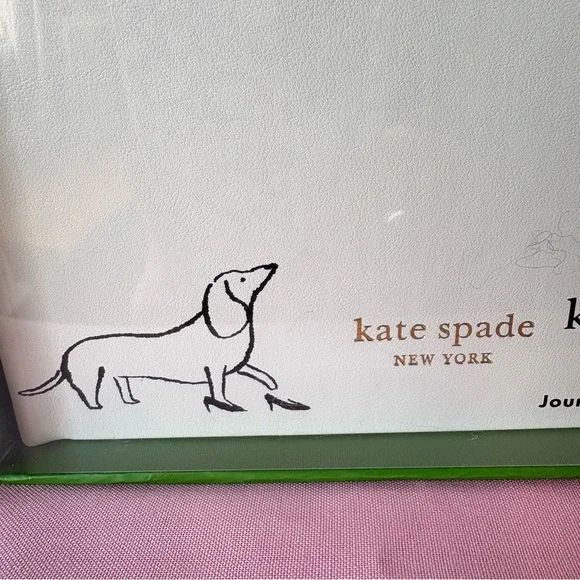 Kate Spade Journal & Pencil Case Set Leather NEW Dog Party Office Teacher Gift - Picture 6 of 7